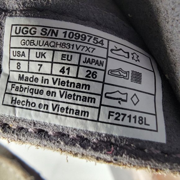 UGG Mens Shoes Size 8 Gray Suede Dune Fisherman Strap Comfort 1099754 Sandal - Picture 12 of 12